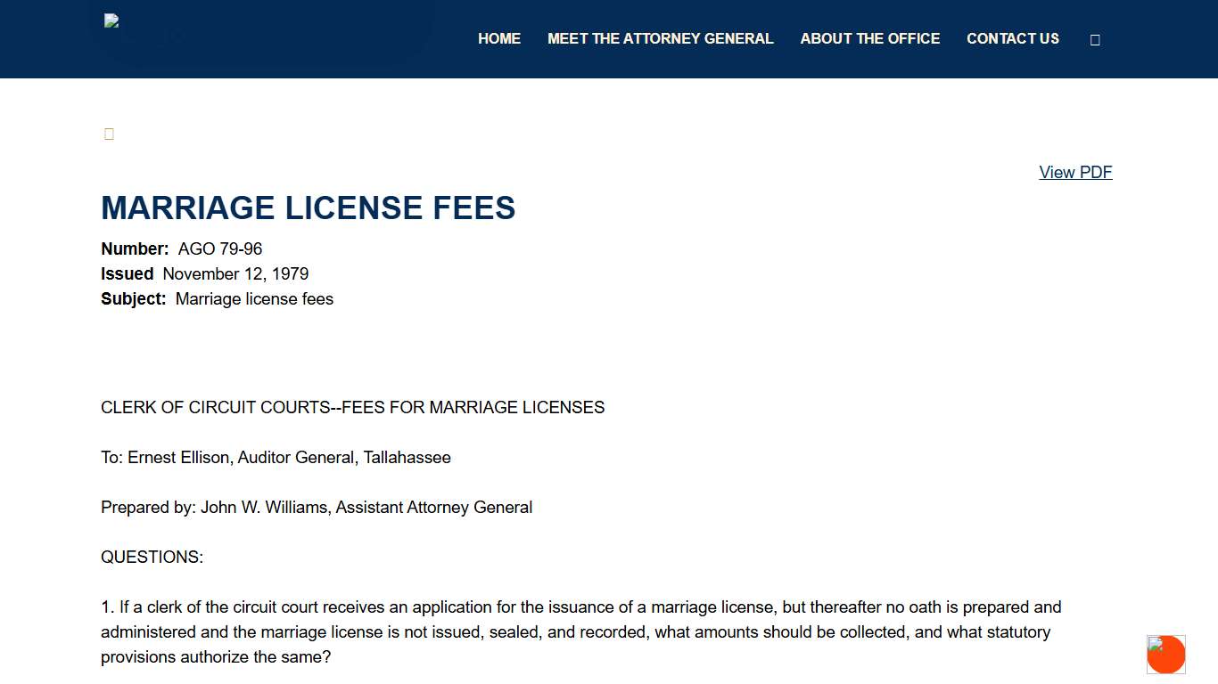 Marriage license fees My Florida Legal